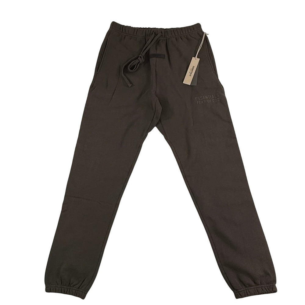 Fear of God Essentials Sweatpants Dark Earth Brown Relaxed Joggers New